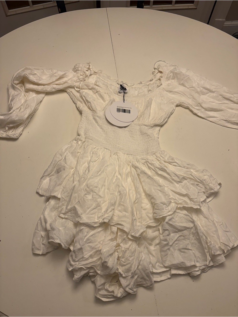 Princess Polly White Ruffled Smocked Tiered Dress